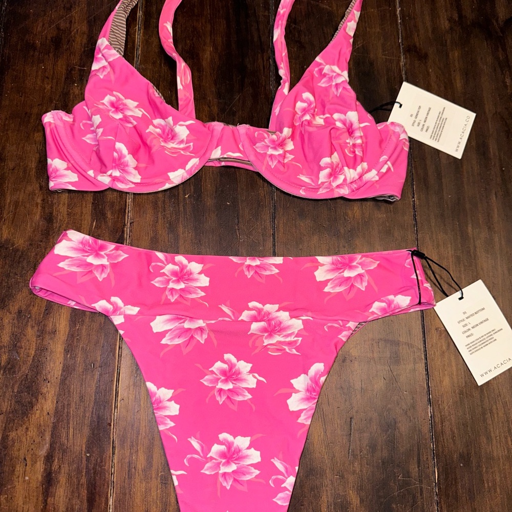 Acacia Swimwear Neon Vintage NWT